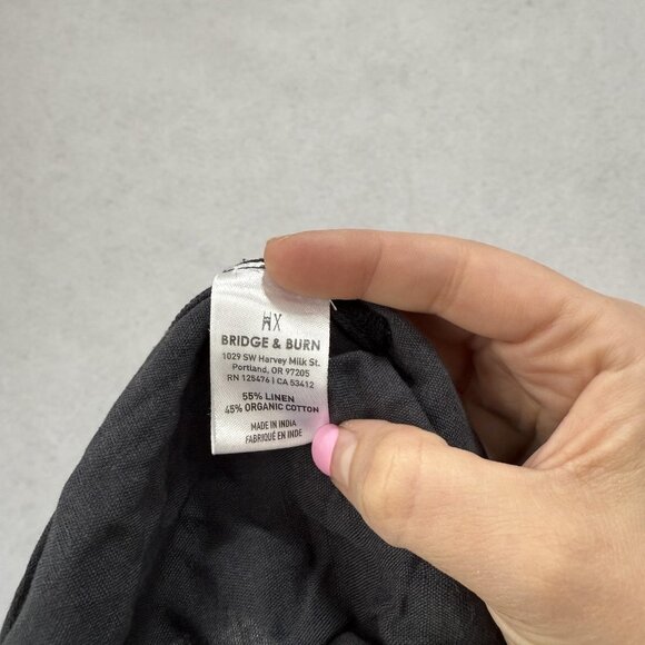 Bridge & Burn Shorts Womens Small Gray Linen Organic Cotton Sustainable Pockets - Picture 8 of 10